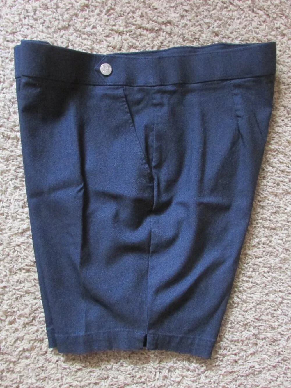 Rafaella 18 Navy Blue Pull On Shorts Side Pockets Viscose Blend Stretch EUC